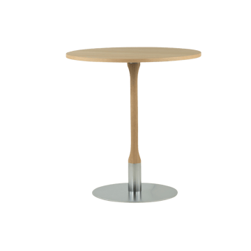 Rod cafébord ⌀70 cm - Vitpigmenterad mattlackad ek - Mavis