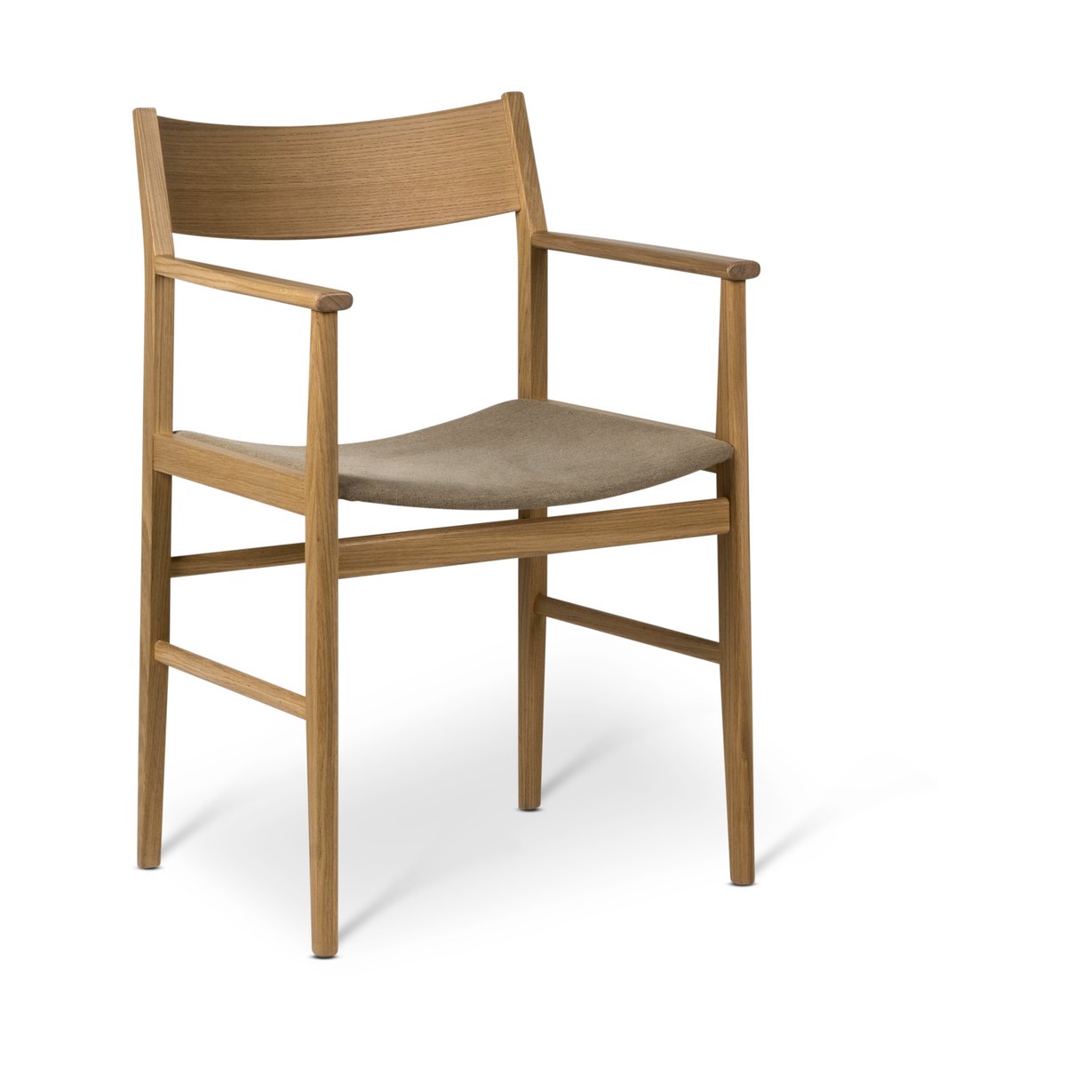 Mavis Siza karmstol Vitpigmenterad ek-lin sits | Skandinavisk Design | Stolar | Brun