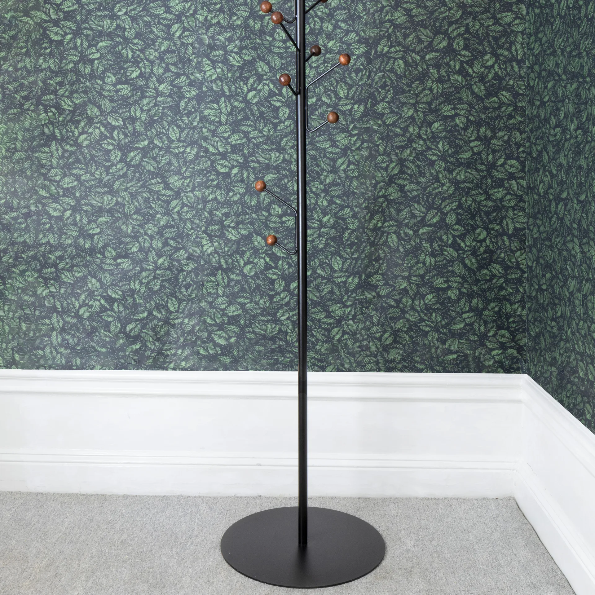 Bill Floor klädhängare, Svart-mörkbrun Maze