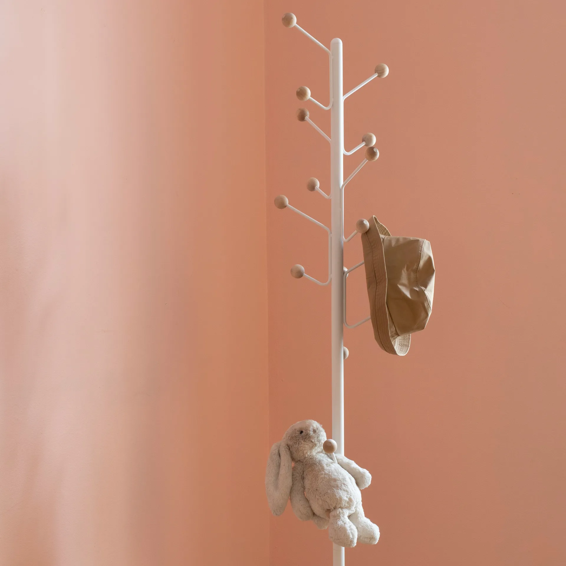 Bill Floor klädhängare, Vit Maze