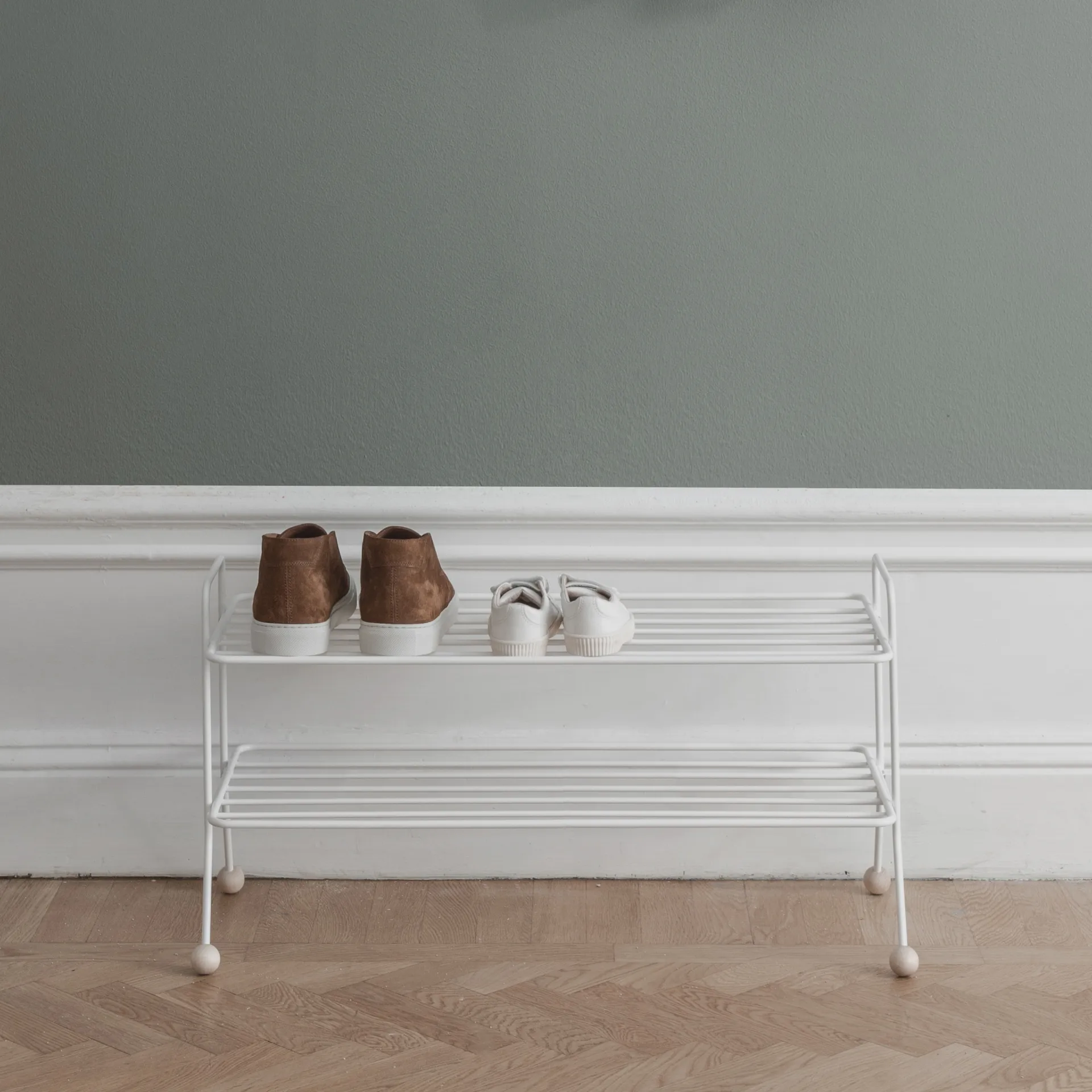 Bill Shoe Shelf, vit Maze