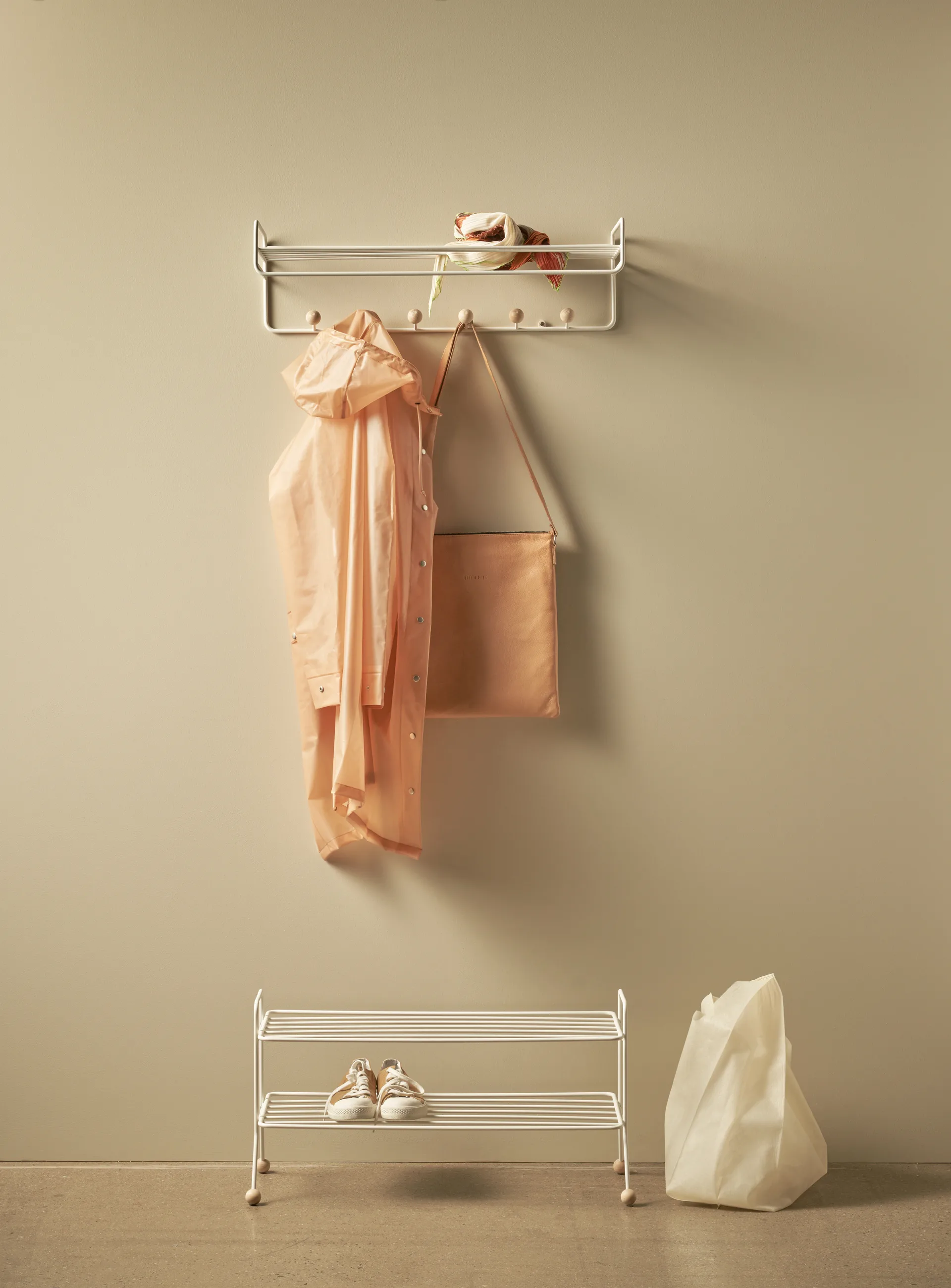 Bill Shoe Shelf, vit Maze