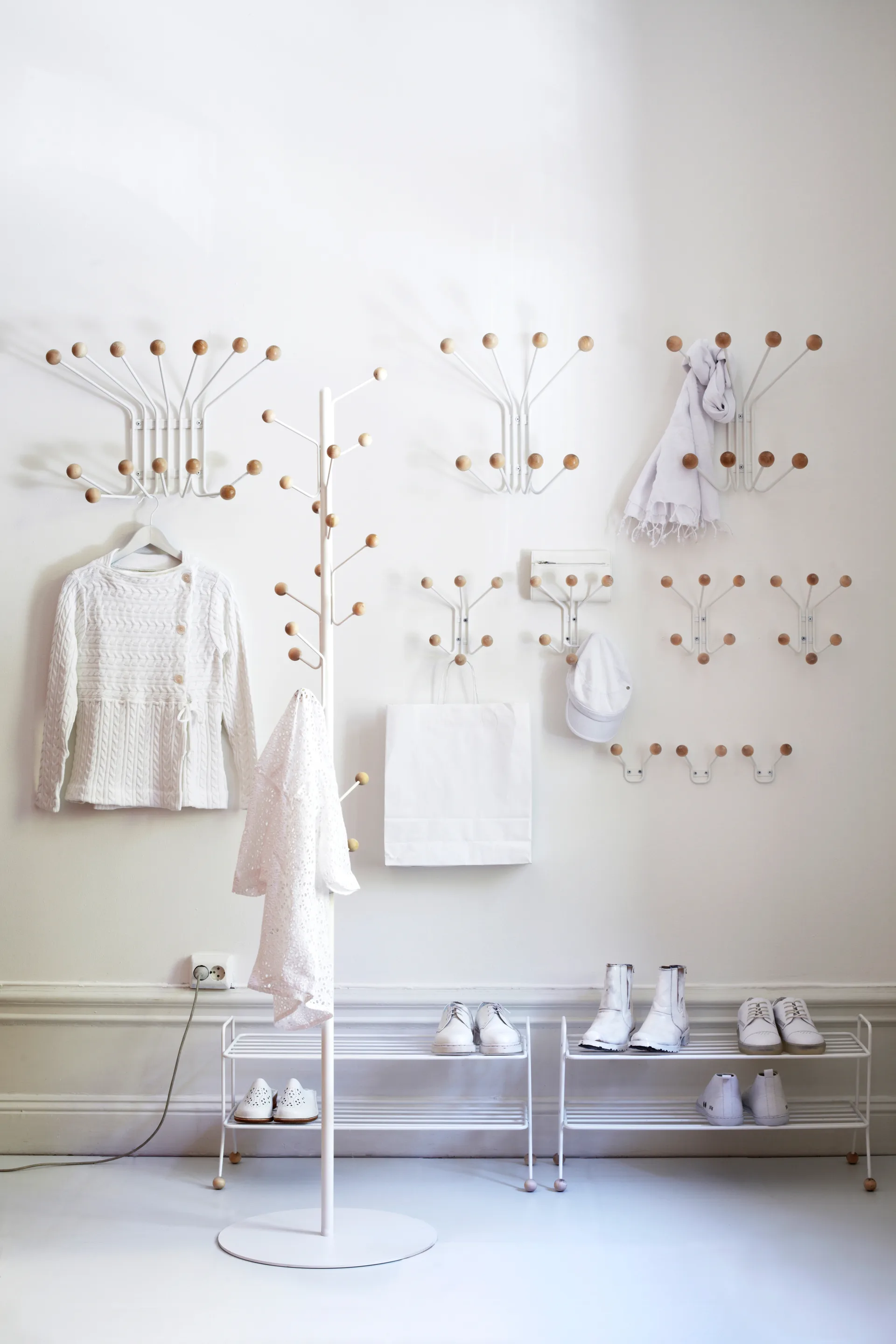 Bill Shoe Shelf, vit Maze