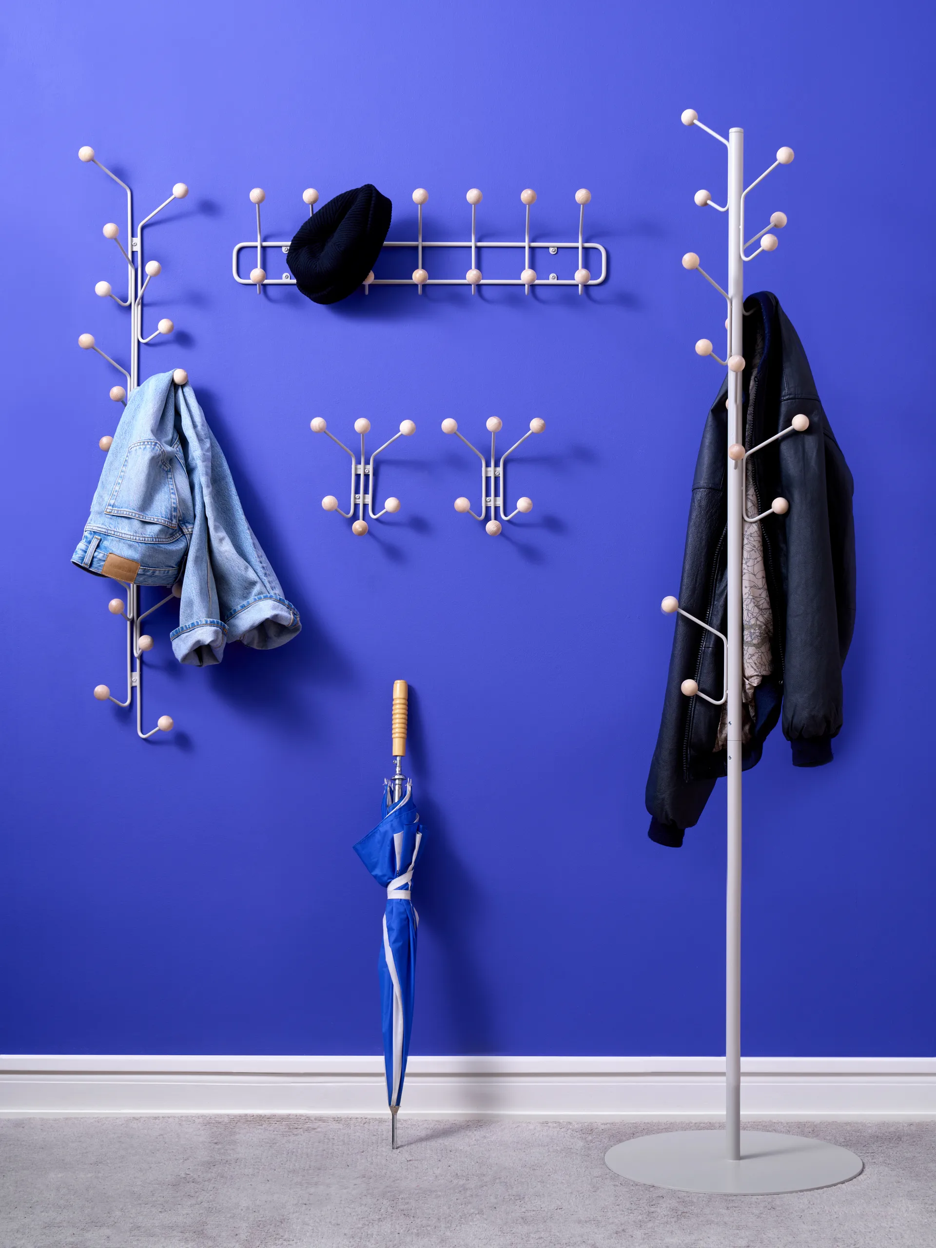 Bill Vertical klädhängare, Greige Maze