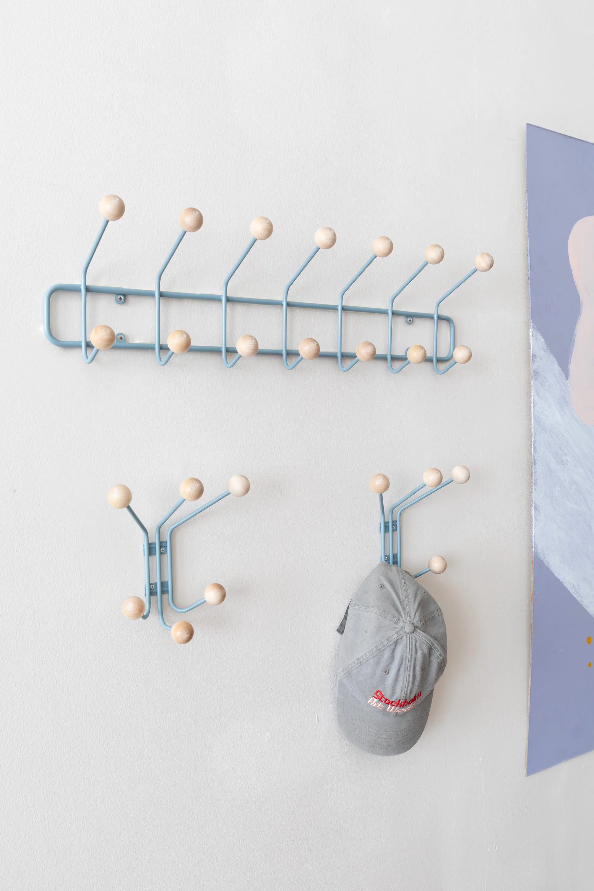 Bill XS klädhängare, Pigeon blue Maze