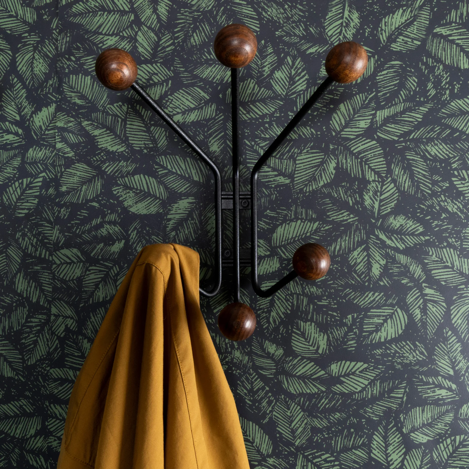 Bill XS klädhängare, Svart-mörkbrun Maze