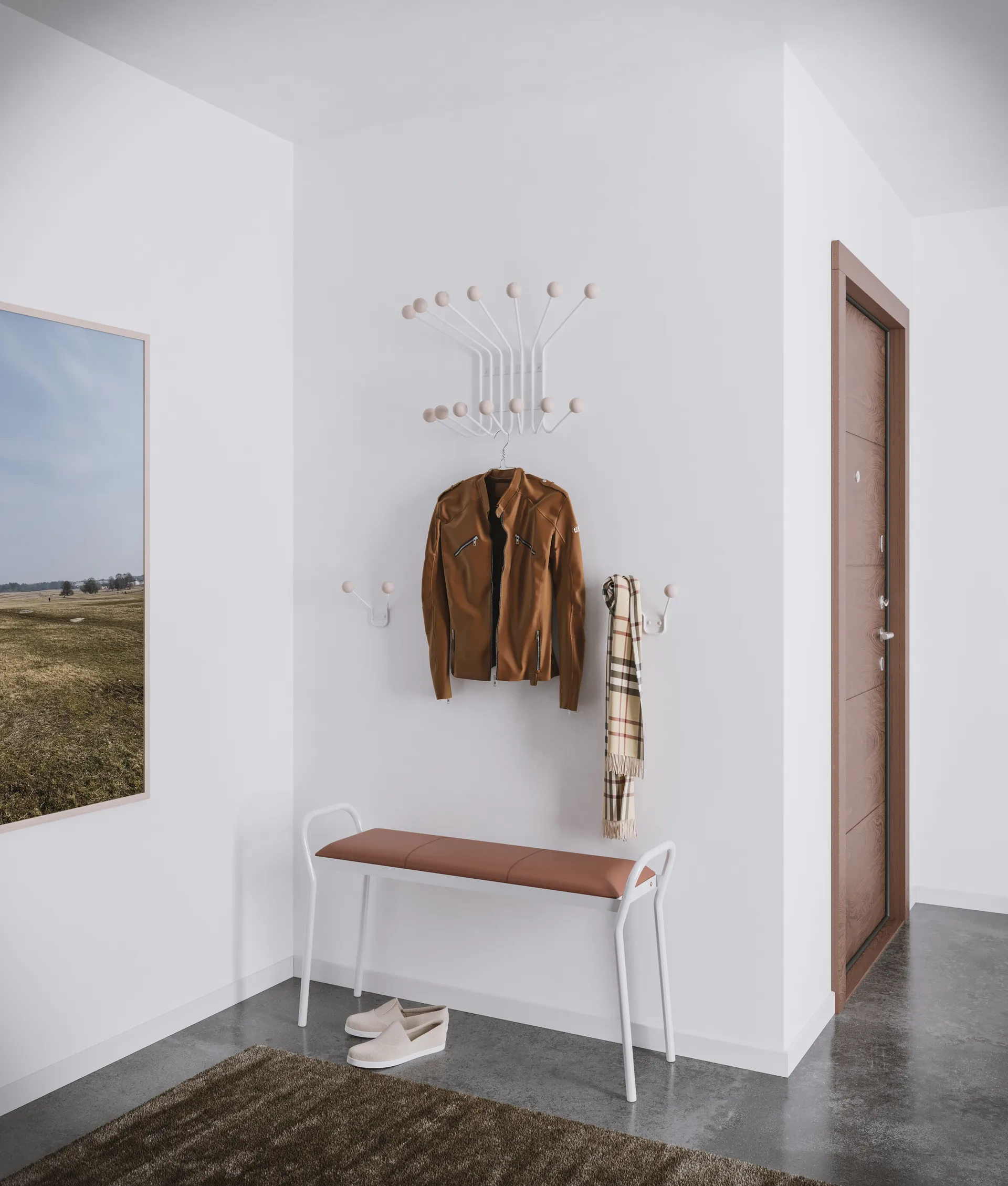 Bill XXS klädhängare, Greige Maze