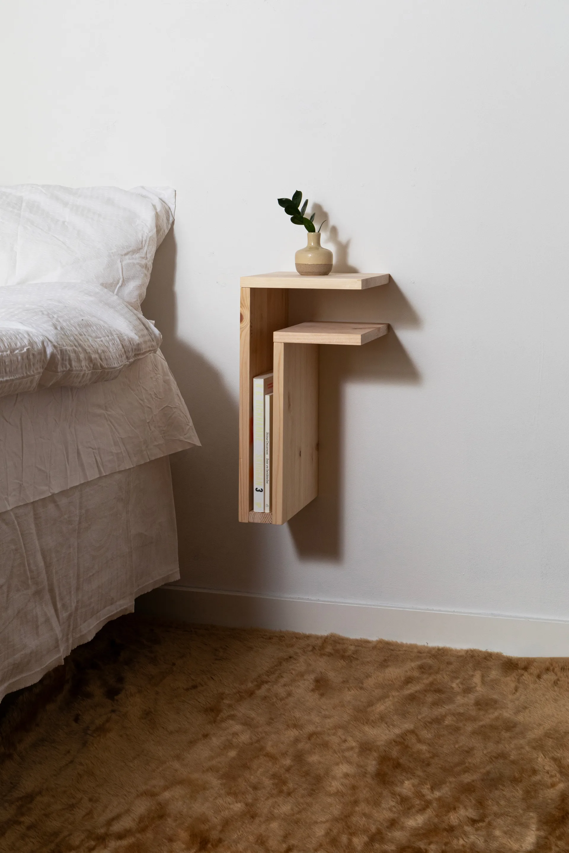 F-shelf Play DIY vägghylla, Pine, right Maze