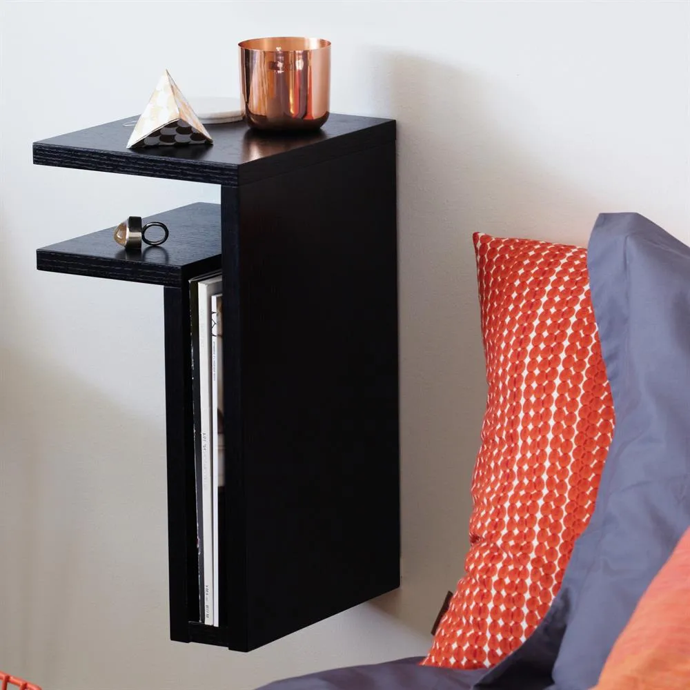 F-shelf vägghylla svart, hylla åt vänster Maze