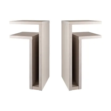 F-shelf vägghylla white oak höger + vänster 2 delar - Maze
