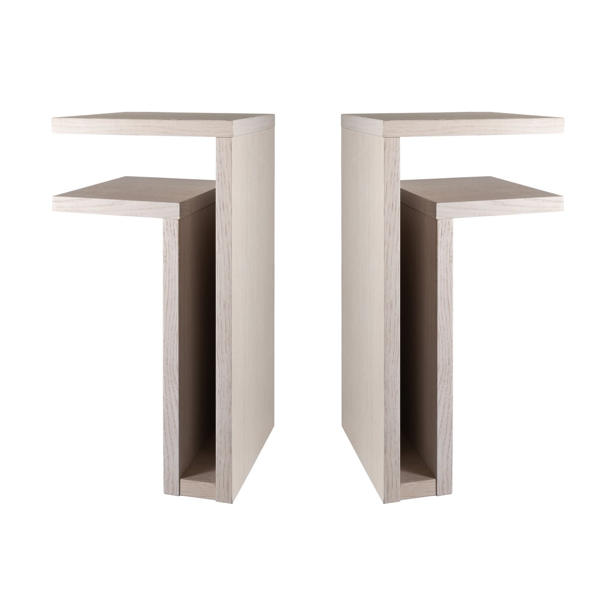 Maze F-shelf vägghylla white oak höger + vänster 2 delar