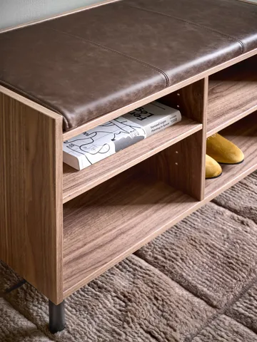 Gentle förvaringsbänk - Valnöt, 78x53x35 cm - Maze