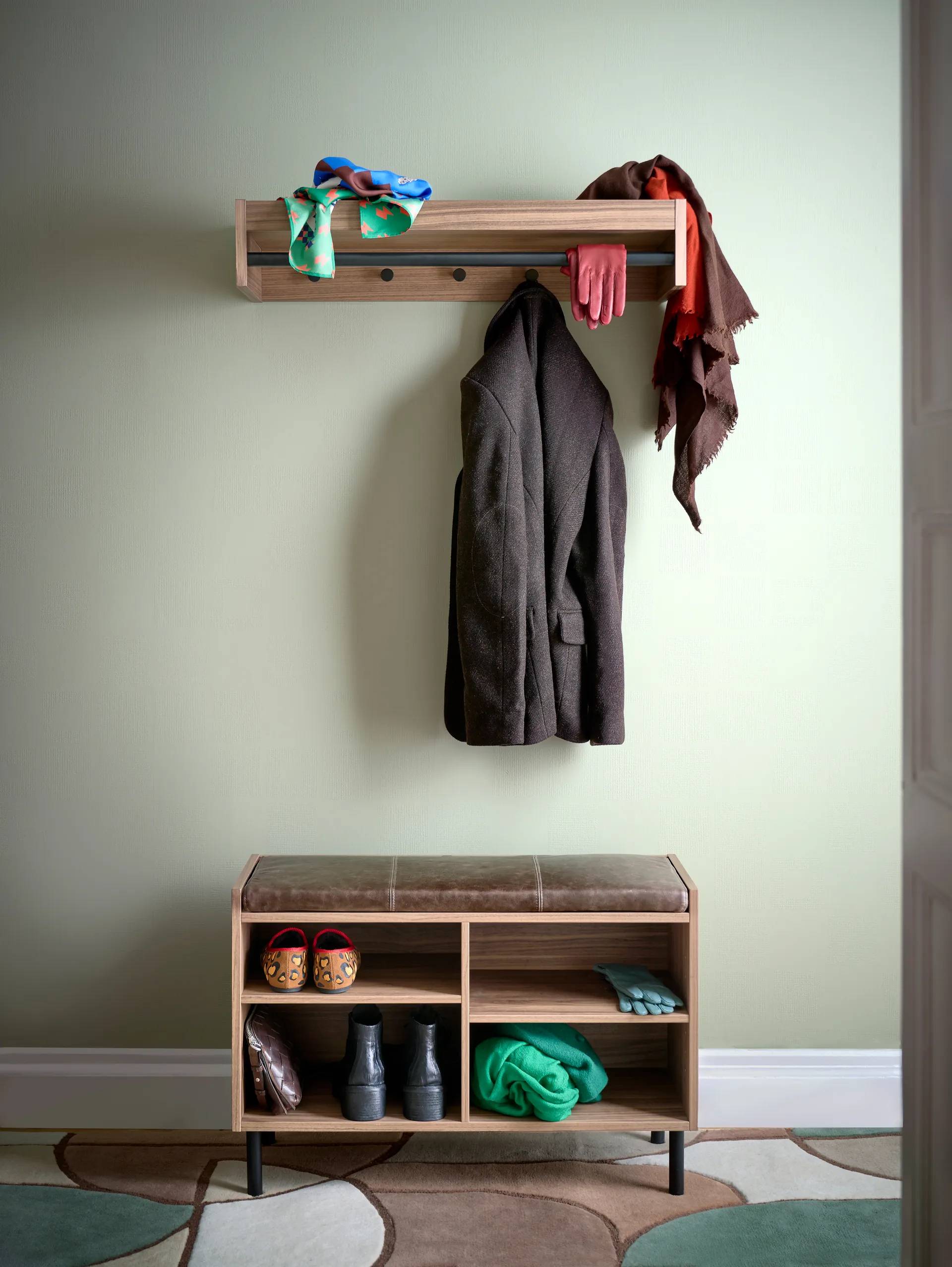 Gentle förvaringsbänk, Valnöt, 78x53x35 cm Maze