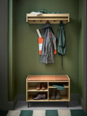 Gentle hatthylla - Ek, 78x15x32 cm - Maze