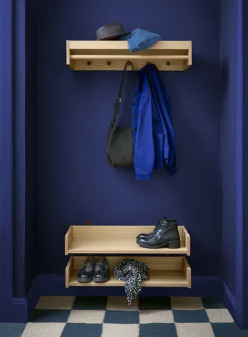 Gentle hatthylla - Ek, 78x15x32 cm - Maze