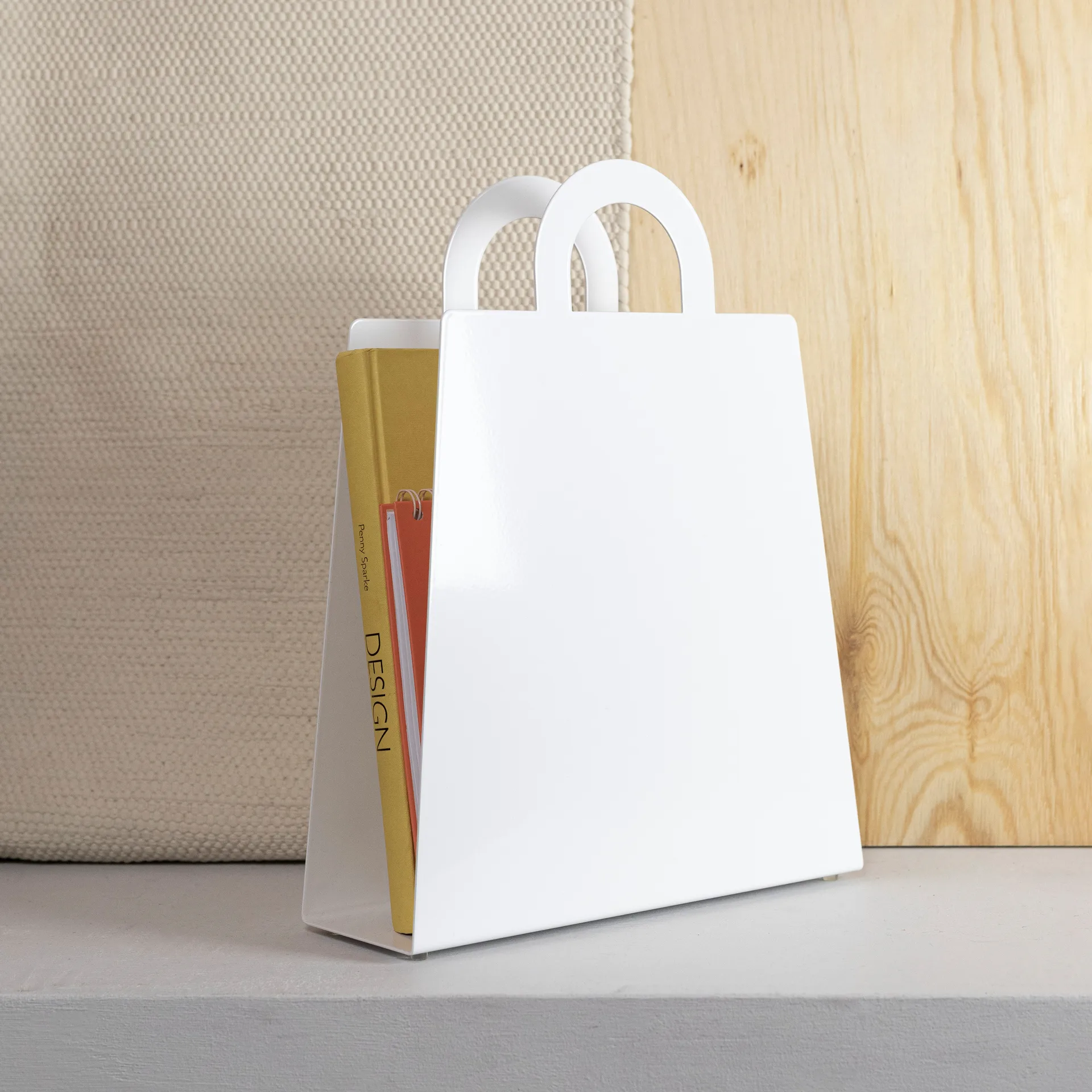 MagBag tidningsställ, vit Maze