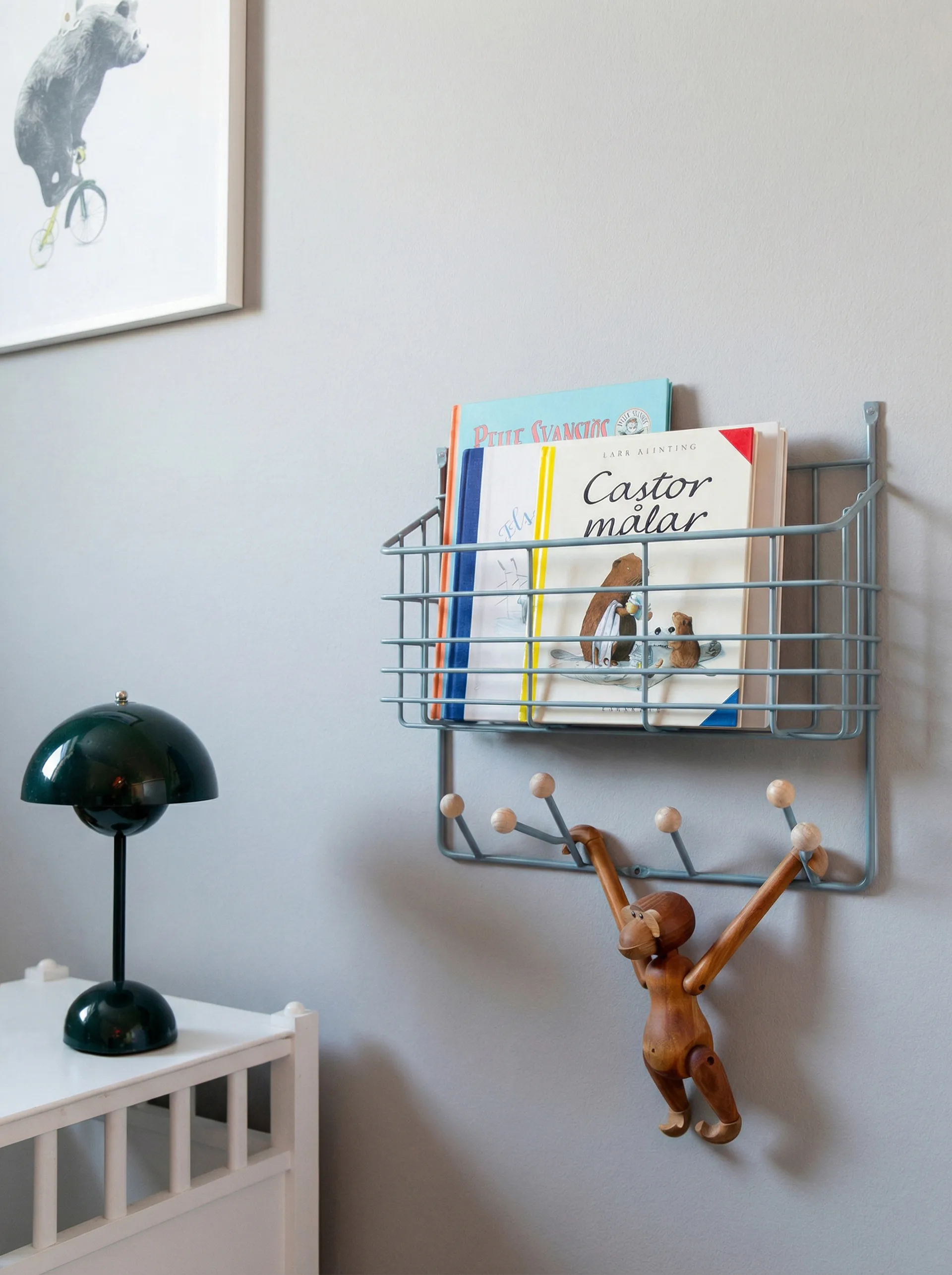 Mitten shelf hylla junior, Pigeon blue, 38,6x35,2x8,6 cm Maze