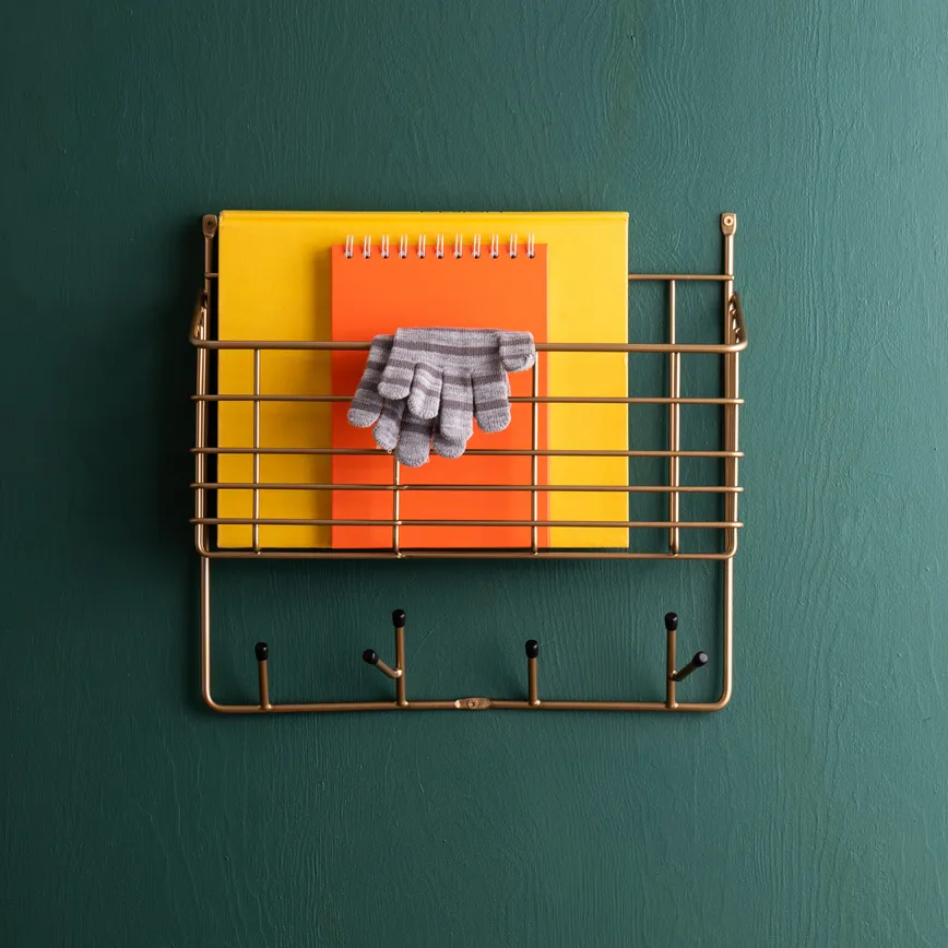 Mitten Shelf S hylla, Mässing Maze