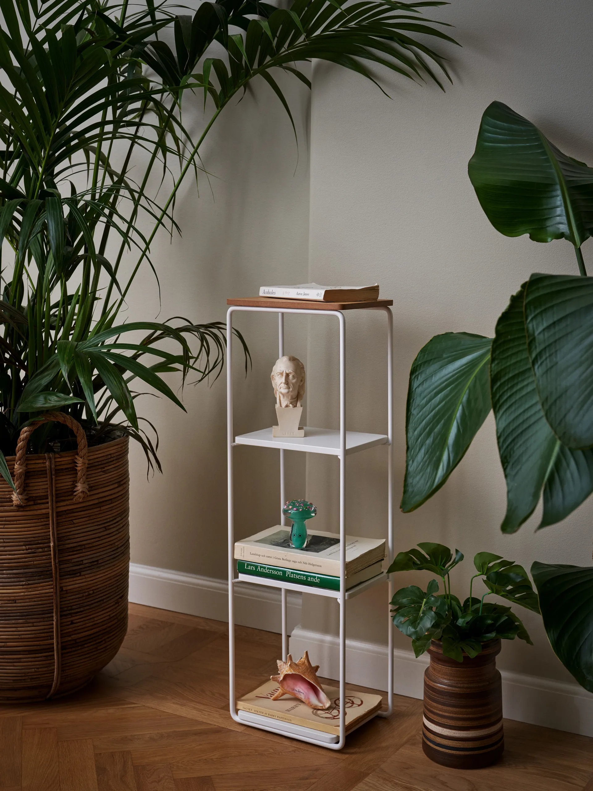 Mixrack Floor Shelf L hylla 26x19x82,2 cm, Oak-white Maze