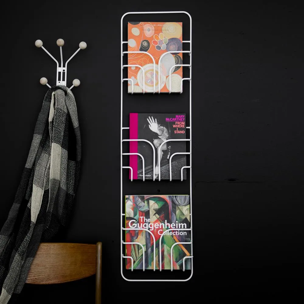 Now tidningsställ, vit Maze