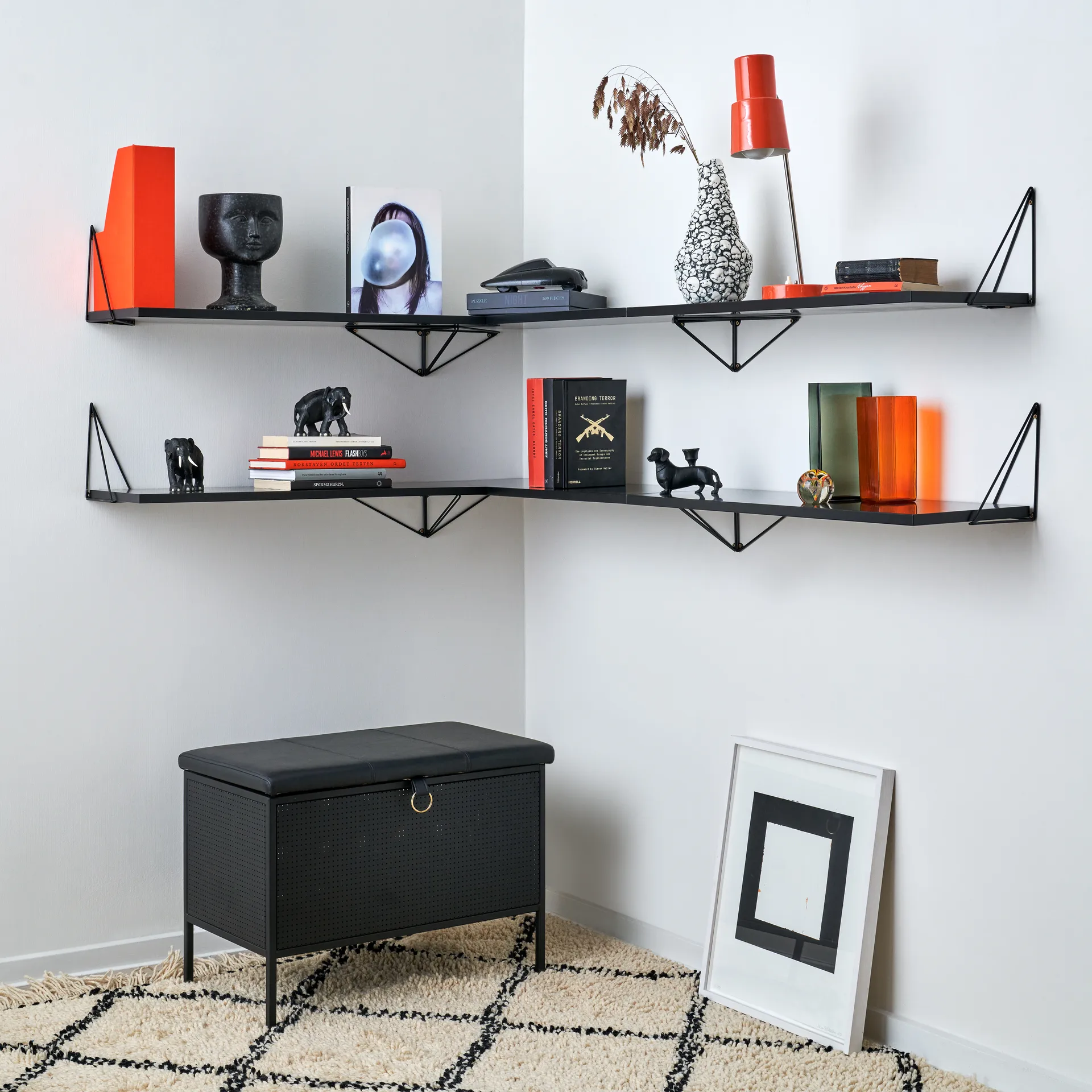 Pythagoras Brackets 2-pack, svart Maze