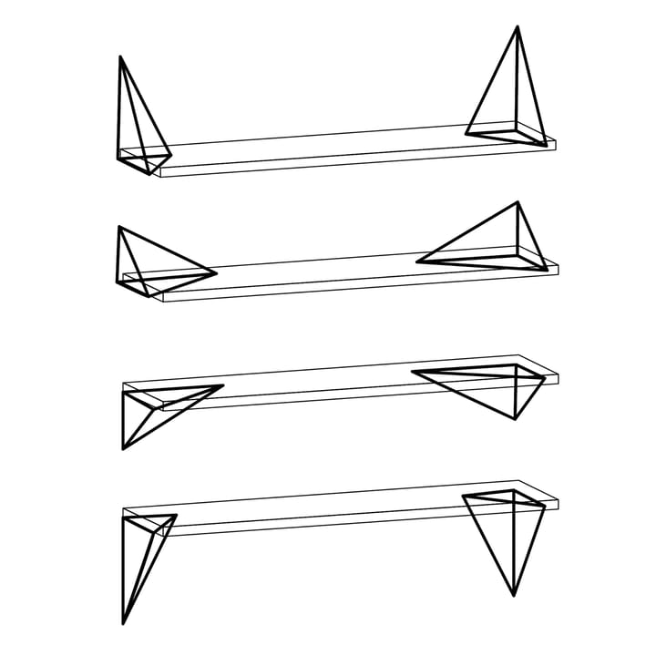 Pythagoras Brackets 2-pack, svart Maze