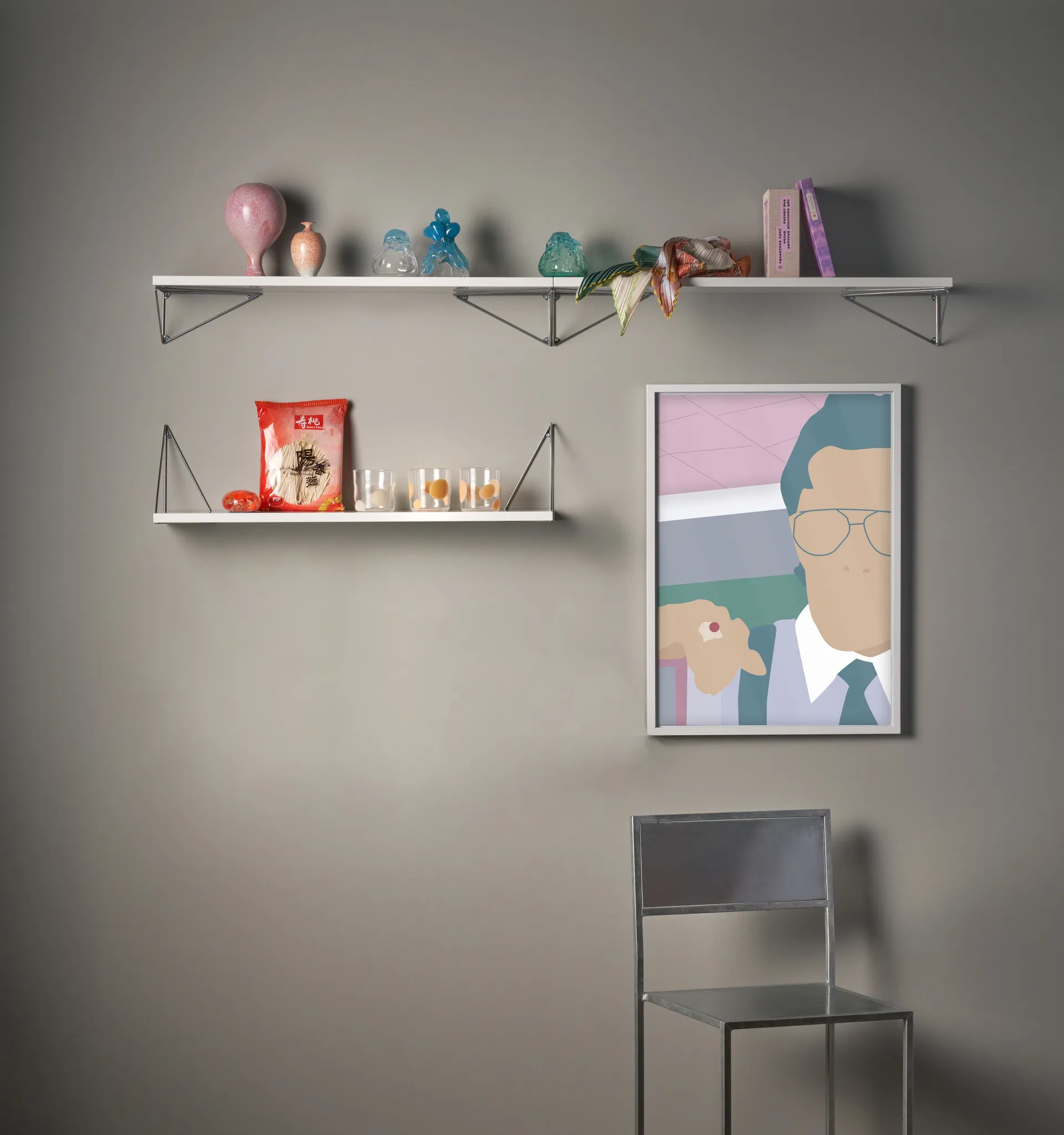 Pythagoras Bundle A hyllsystem vit-krom Maze