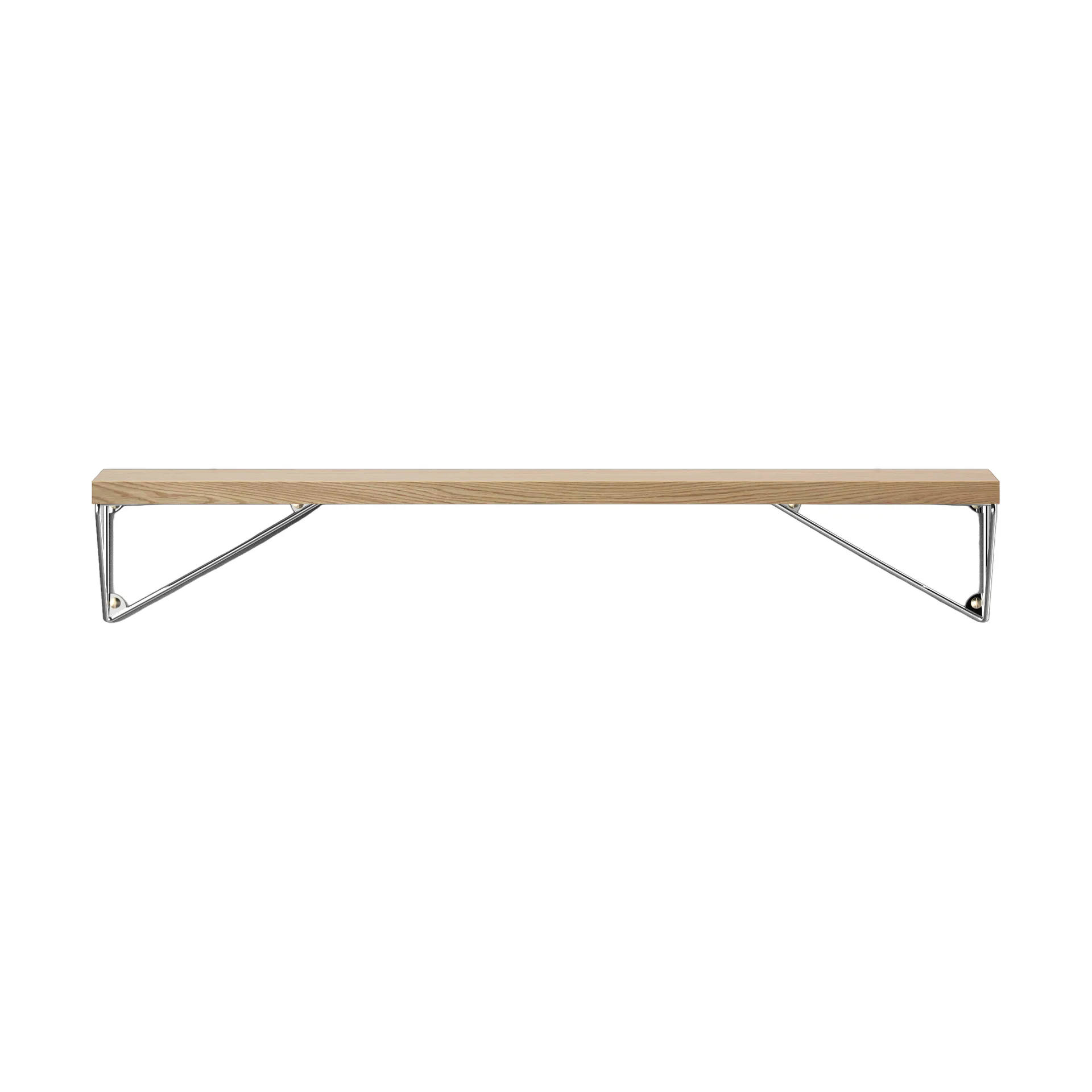 Maze Pythagoras hylla, Ek-krom, 20x80 cm | Skandinavisk Design | Hyllor & Hyllsystem | Beige