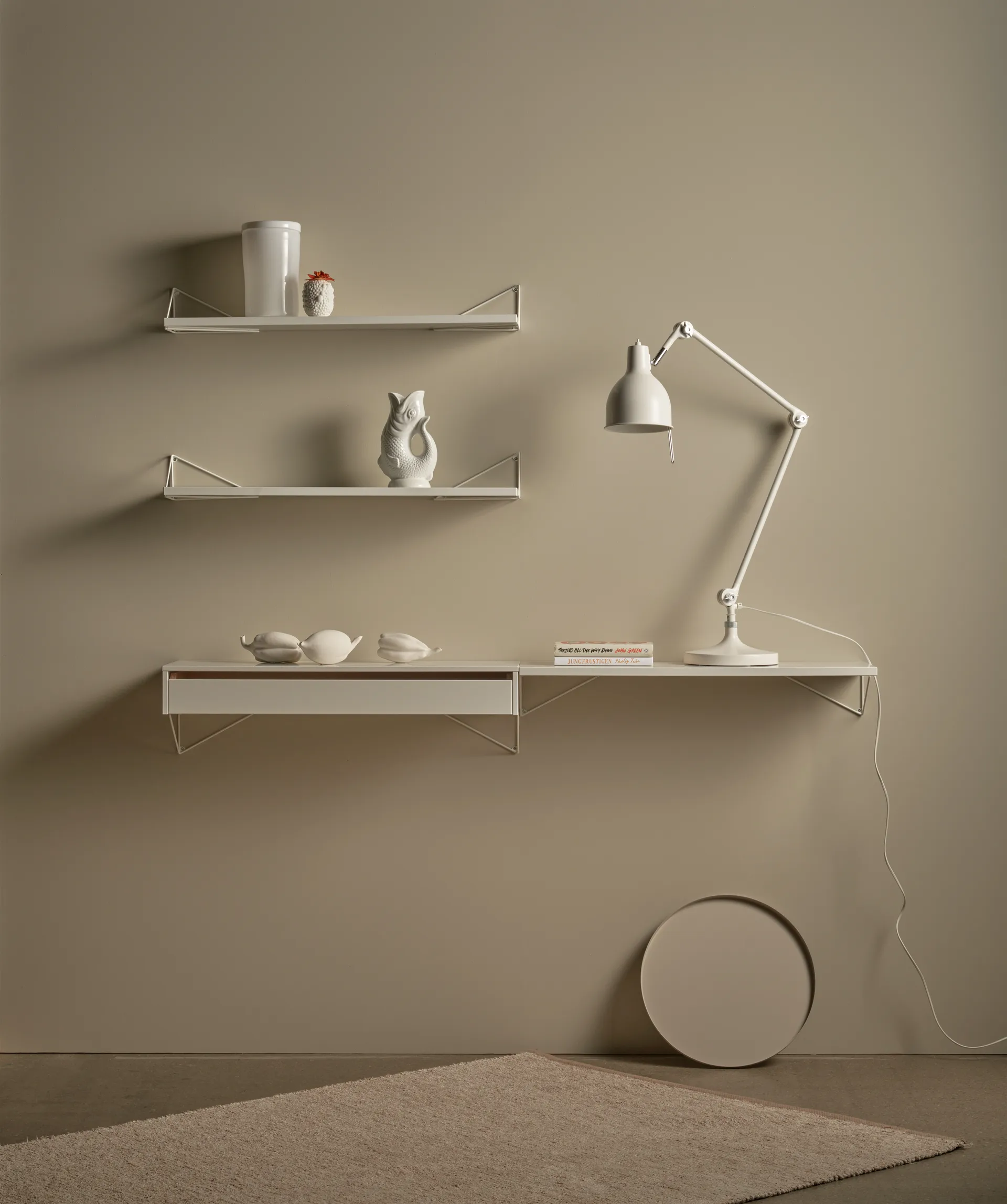Pythagoras hylla, Vit, 20x80 cm,  Maze