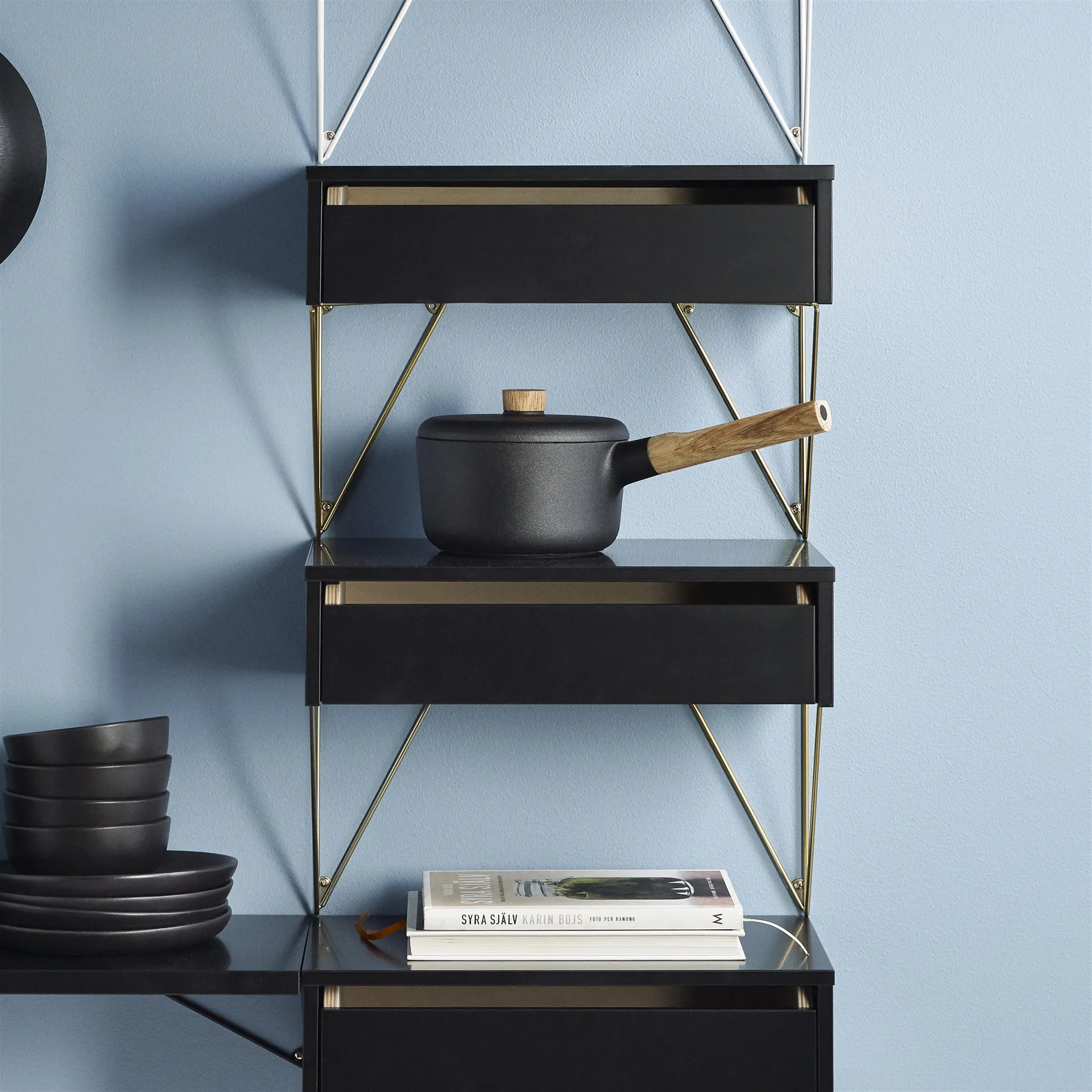 Pythagoras låda S, svart Maze