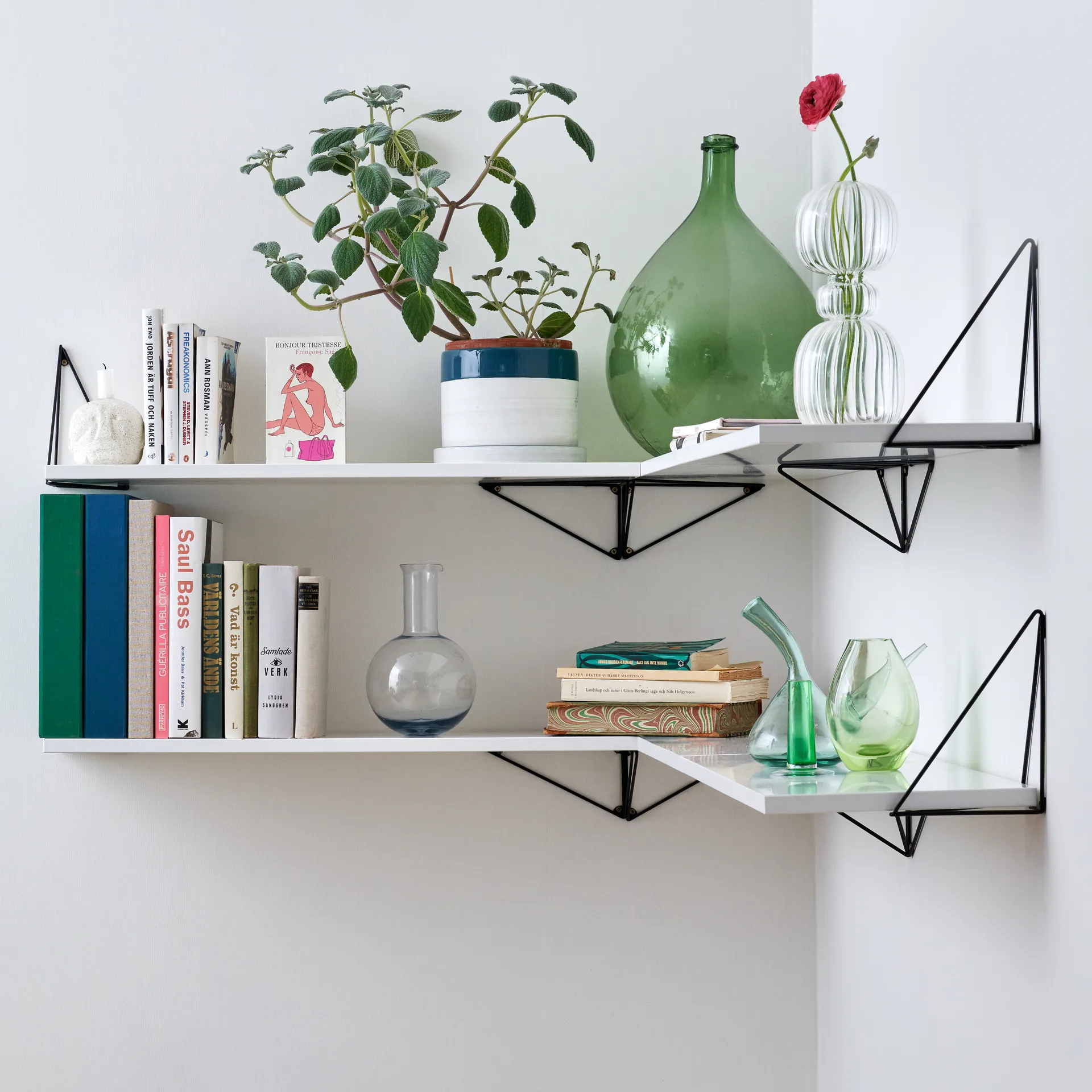 Pythagoras Shelf hyllplan, vit Maze