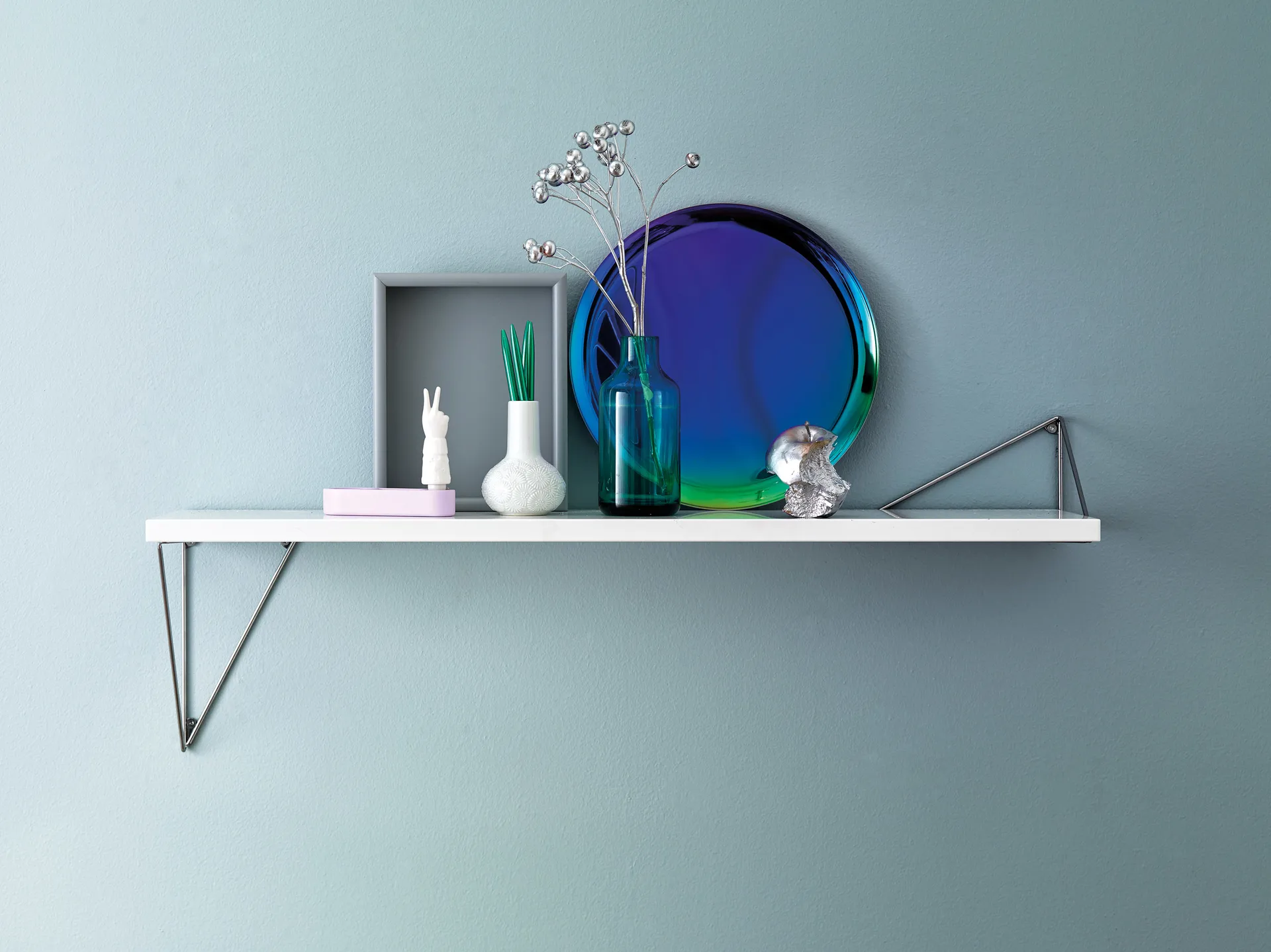 Pythagoras Shelf hyllplan, vit Maze