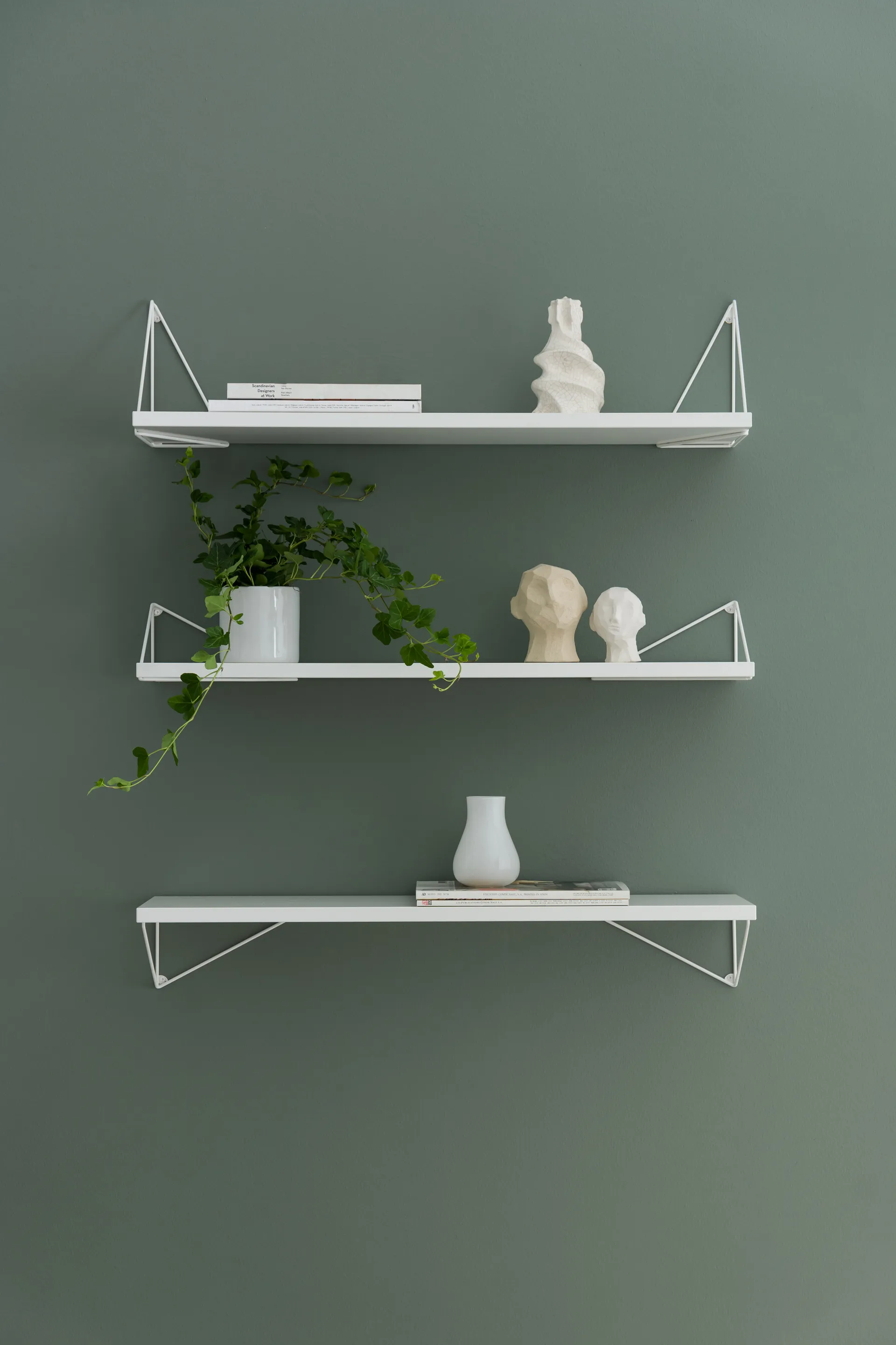 Pythagoras Shelf hyllplan, vit Maze