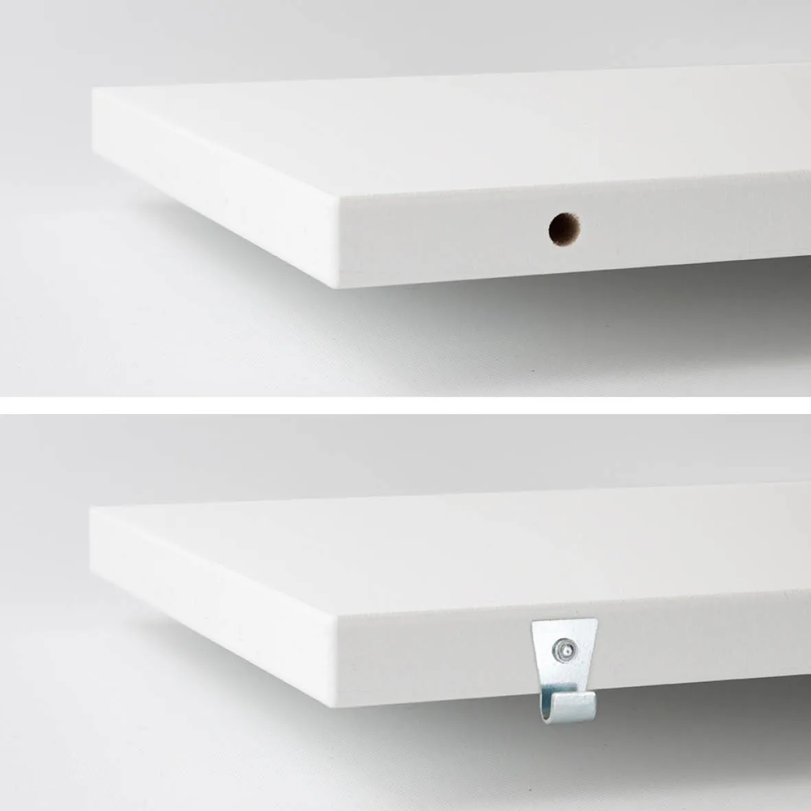 Pythagoras Shelf hyllplan, vit Maze