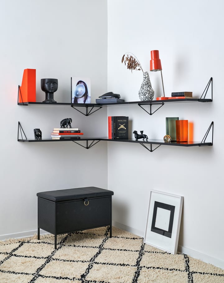 Pythagoras Shelf L hyllplan, svart Maze