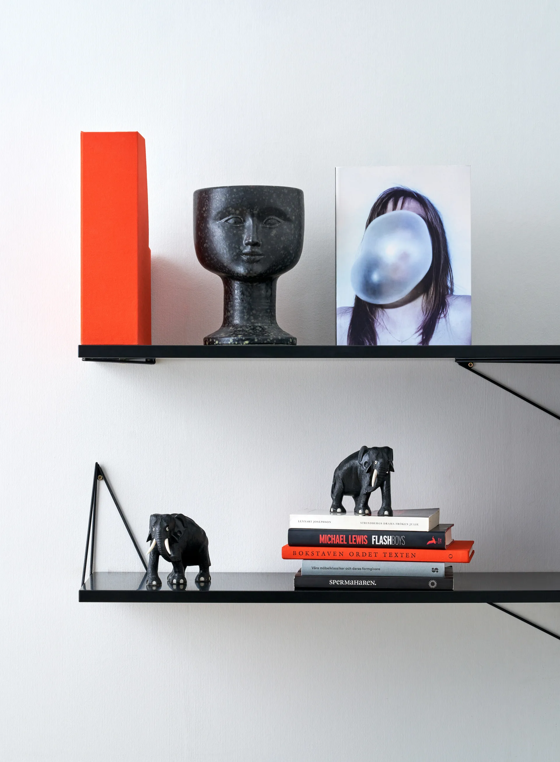 Pythagoras Shelf L hyllplan, svart Maze