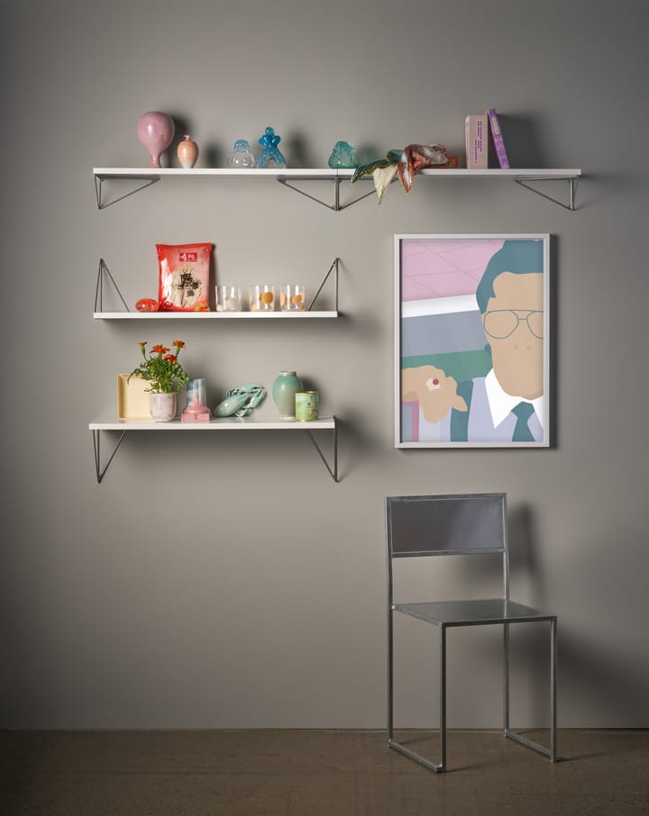 Pythagoras Shelf L hyllplan, vit Maze