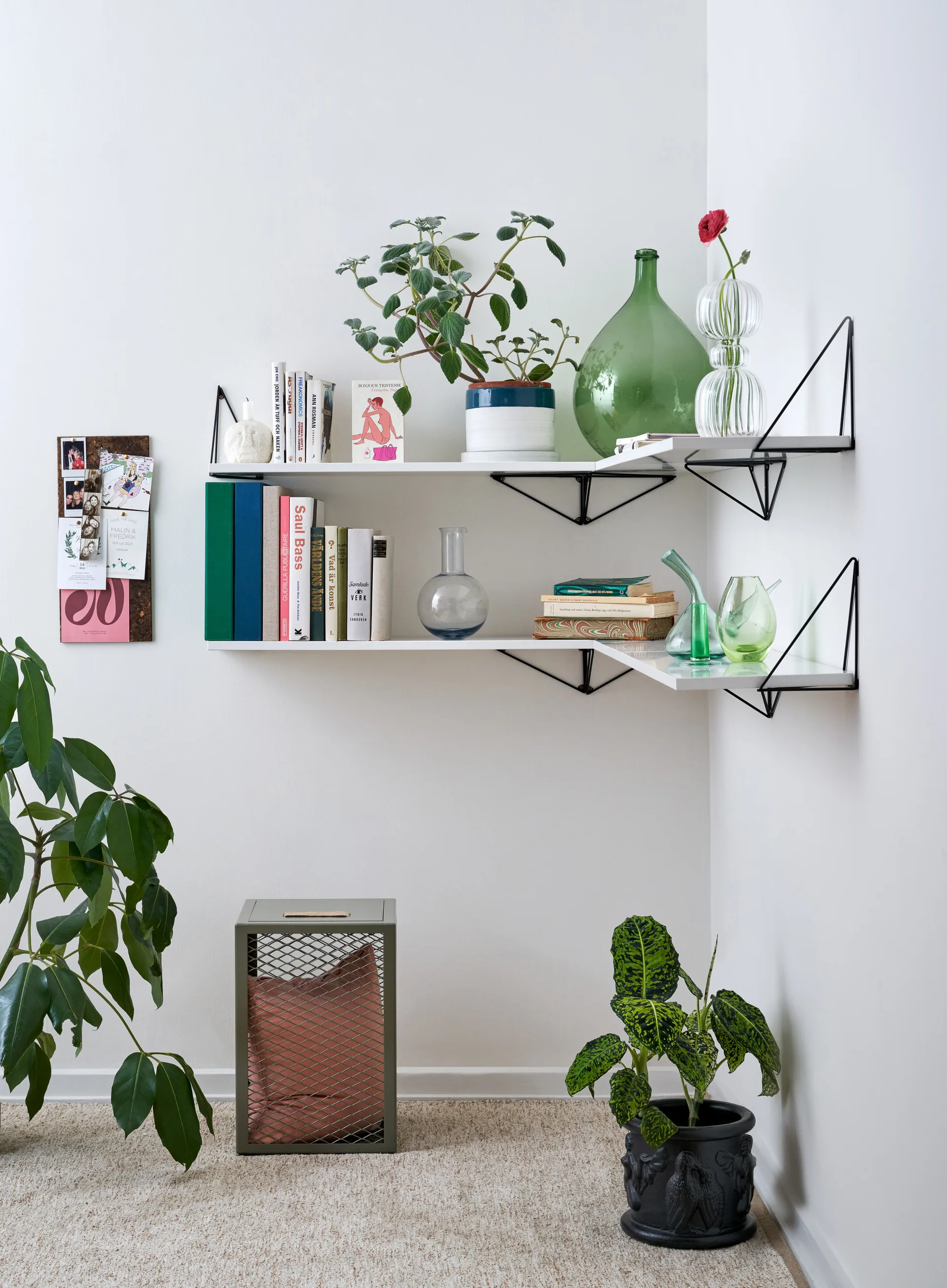 Pythagoras Shelf L hyllplan, vit Maze
