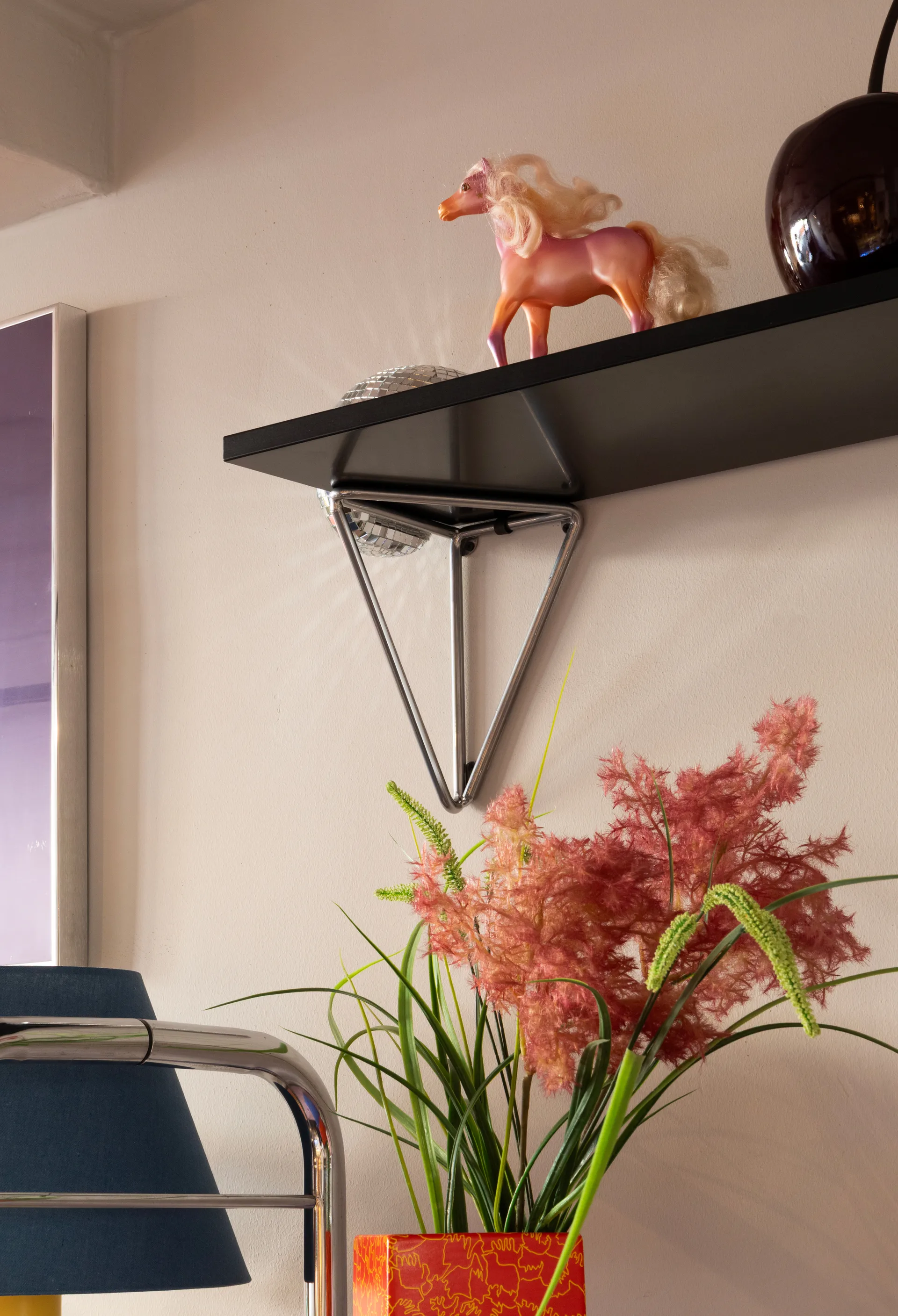 Pythagoras XL Brackets 2-pack, Chrome Maze