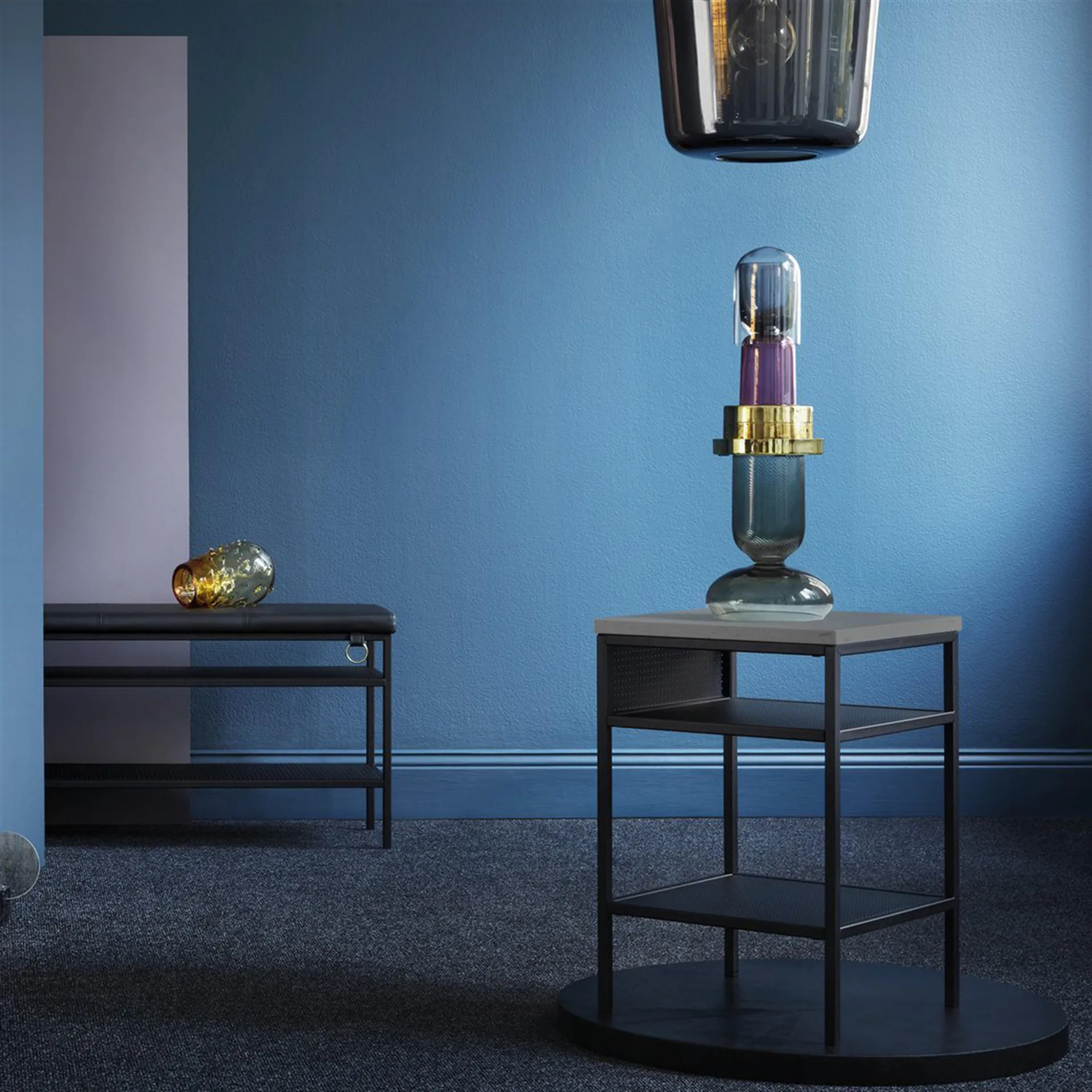 Tracy sidobord, högerställt, svart Maze