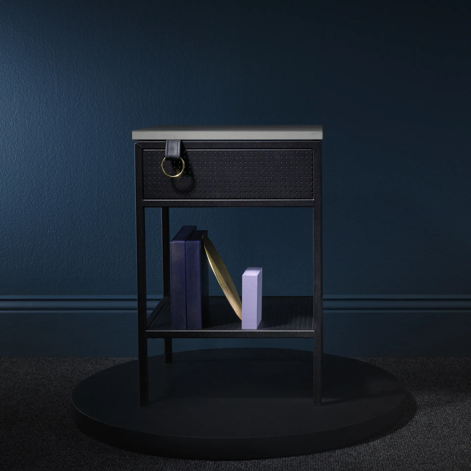 Tracy sidobord, högerställt, svart Maze