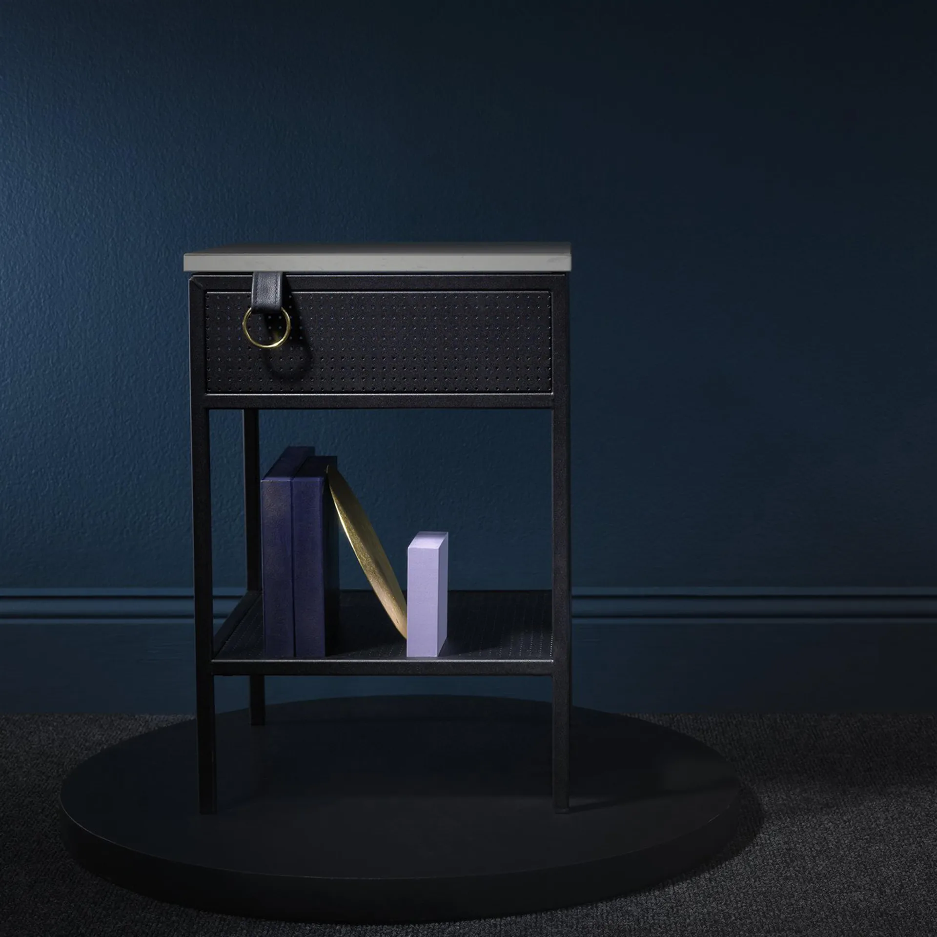 Tracy sidobord, vänsterställt, svart Maze