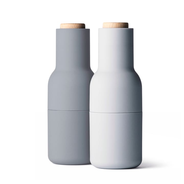 Bottle grinder kryddkvarn 2-pack special edition - concrete-feather (trälock) - MENU