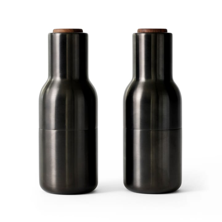 Bottle Grinder kryddkvarn metall 2-pack - Bronzed brass (valnötslock) - MENU