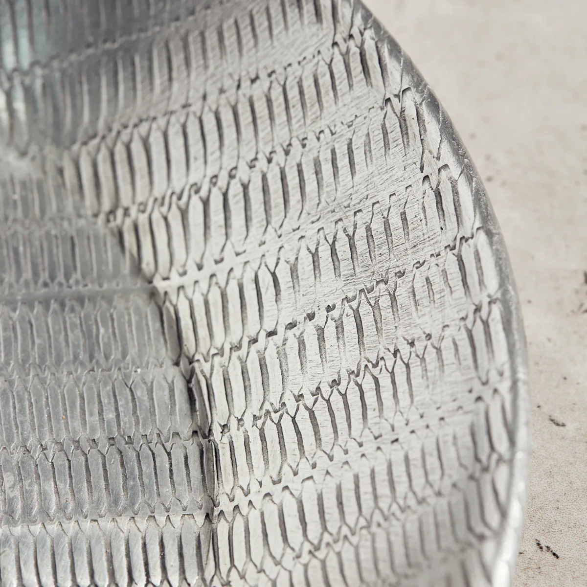 Malva bricka Ø20 cm, Antiksilver Meraki