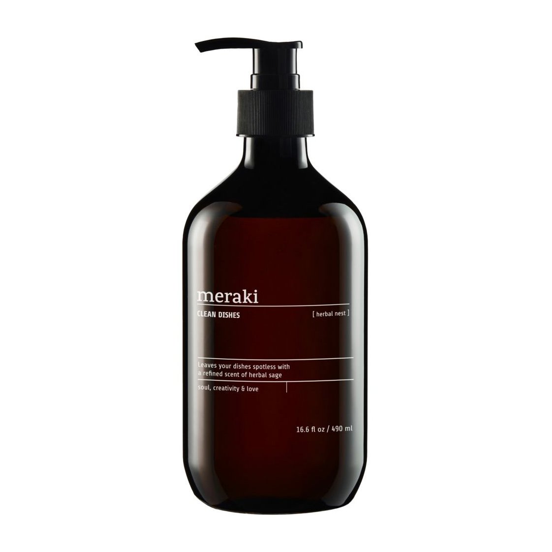 Meraki diskmedel 490 ml Herbal nest | Skandinavisk Design | Diskmedel | Svart