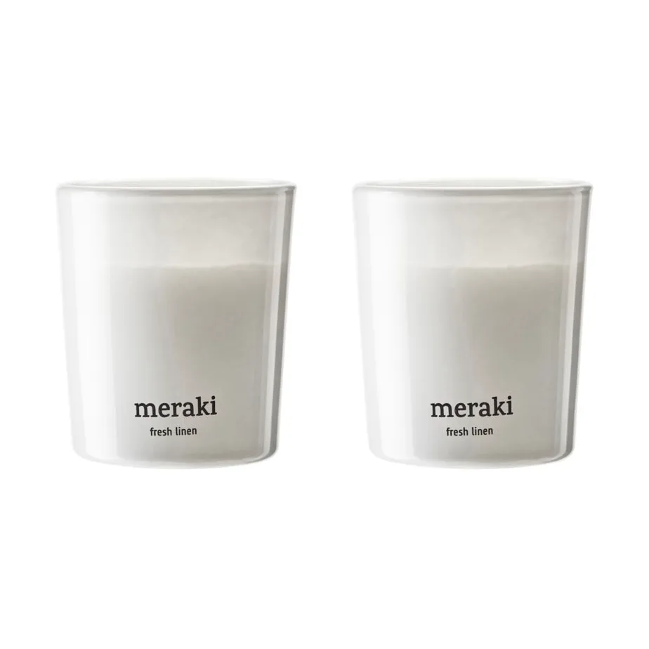 Meraki doftljus 15 timmar 2-pack, Fresh Linen