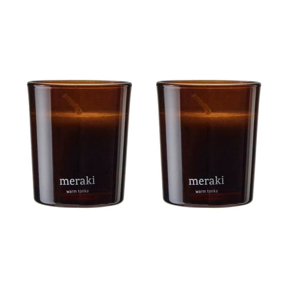 Meraki doftljus 15 timmar 2-pack, Warm tonka