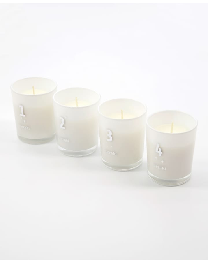 Meraki doftljus advent 4-pack - Frozen meadow - Meraki