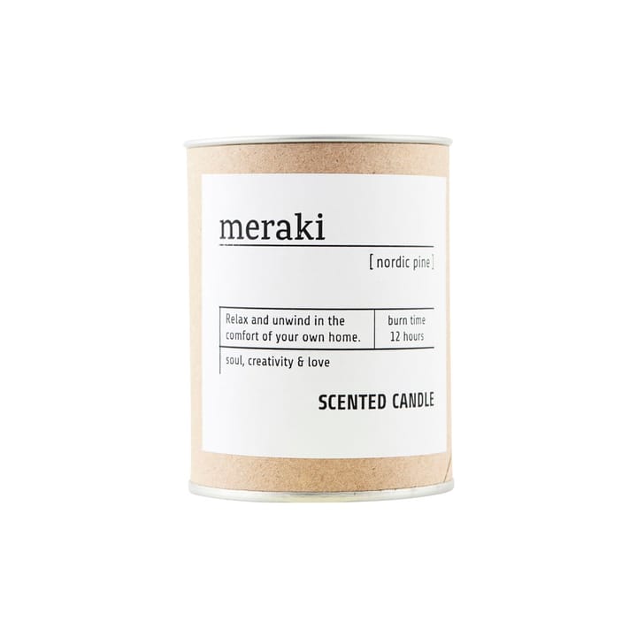 Meraki doftljus brunt glas 12 timmar, Nordic pine Meraki